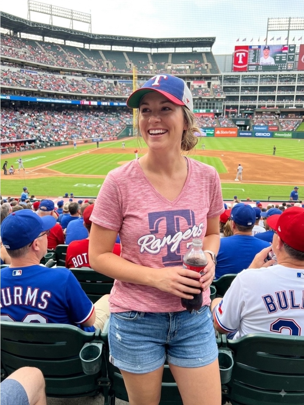 Texas Rangers MLB Women’s Short Sleeve V-Neck Tee NWT (V)